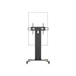Carro de soporte de suelo para pantallas - uso intensivo - se adapta a