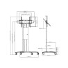 Carro de soporte de suelo para pantallas - uso intensivo - se adapta a