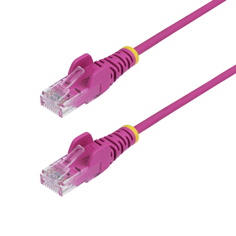 25cm Pink Slim CAT6 Ethernet Cable