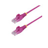 25cm Pink Slim CAT6 Ethernet Cable