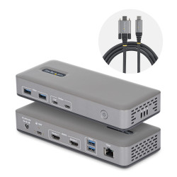 USB-C Dock 2x HDMI 4K60 1GbE 100W PD