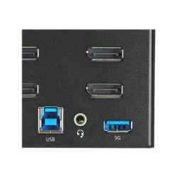StarTech.com Switch Conmutador KVM de 2 Puertos DisplayPort 1.2 para 4