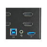 StarTech.com Switch Conmutador KVM de 2 Puertos DisplayPort 1.2 para 4