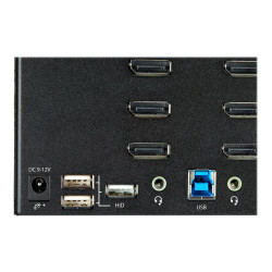 StarTech.com Switch Conmutador KVM de 2 Puertos DisplayPort 1.2 para 4