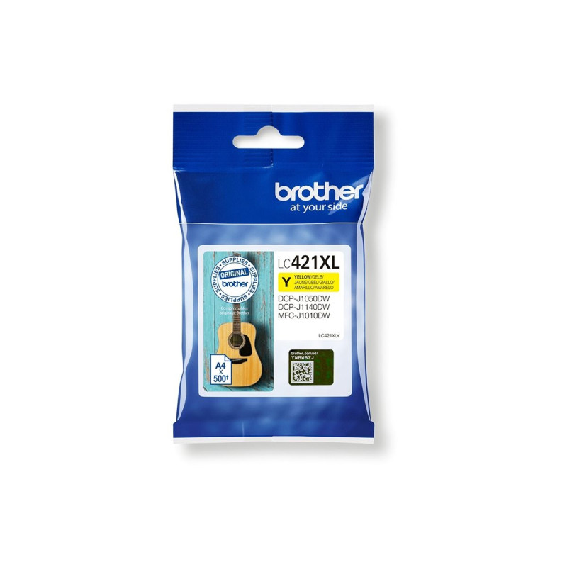 Brother LC421XLY - Alto rendimiento - amarillo - original - cartucho d