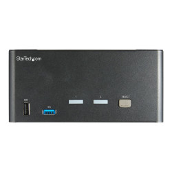 StarTech.com Switch Conmutador KVM de 2 Puertos DisplayPort 4K para 3