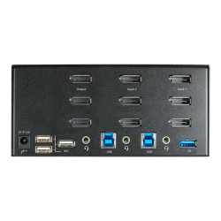 StarTech.com Switch Conmutador KVM de 2 Puertos DisplayPort 4K para 3