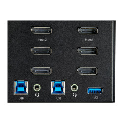StarTech.com Switch Conmutador KVM de 2 Puertos DisplayPort 4K para 3