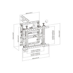 Soporte de pared para videowall - de alta resistencia - se adapta a pa