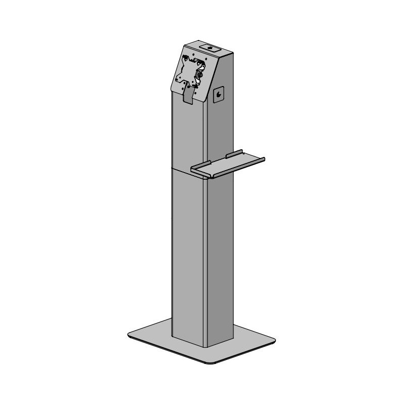 Kiosk with sidemounted