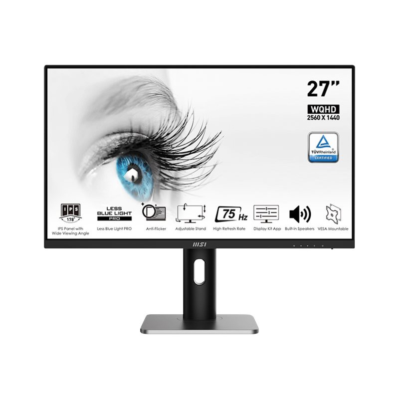 MSI PRO MP273QP - Monitor LED - 27" - 2560 x 1440 WQHD @ 75 | APLIUM