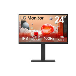 Monitor Profesional LG 24BA650-B 23.8"/ Full HD/ Multimedia/ Negro