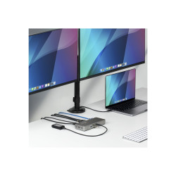 Dual-DP USB4 Dock 100W PD Driverless