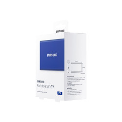 Disco Externo SSD Samsung Portable T7 2TB/ USB 3.2/ Azul