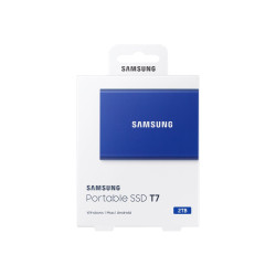Disco Externo SSD Samsung Portable T7 2TB/ USB 3.2/ Azul