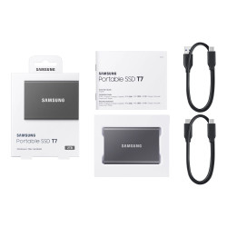 Disco Externo SSD Samsung Portable T7 2TB/ USB 3.2/ Gris