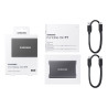Disco Externo SSD Samsung Portable T7 2TB/ USB 3.2/ Gris