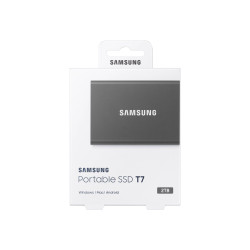 Disco Externo SSD Samsung Portable T7 2TB/ USB 3.2/ Gris