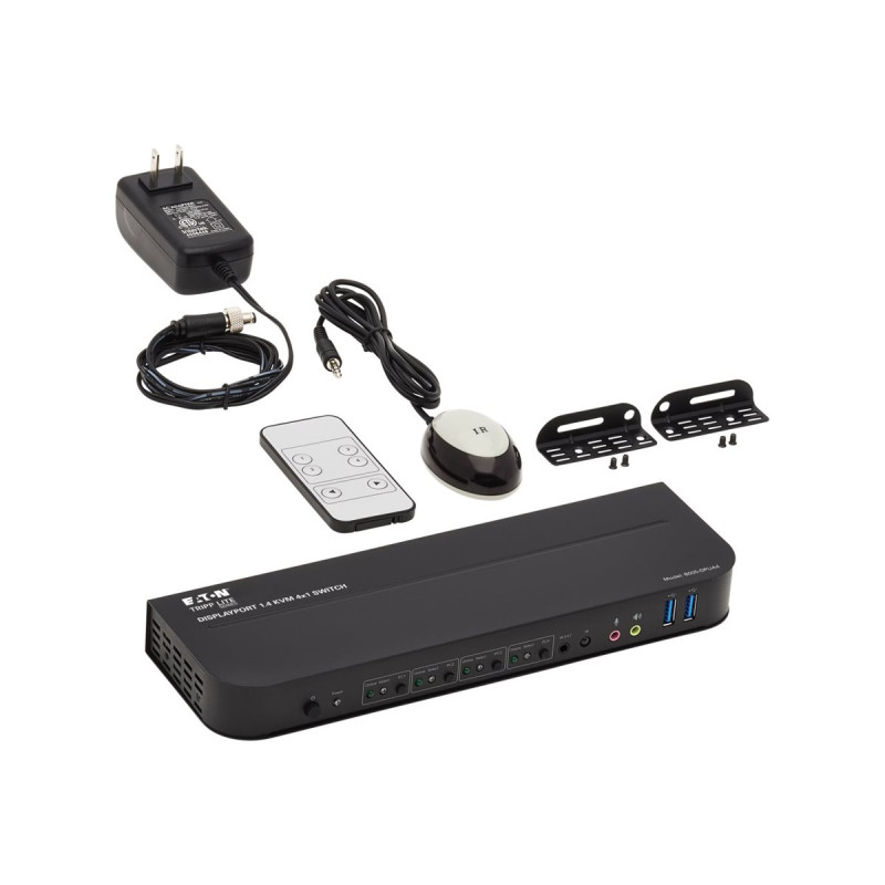 EATON TRIPP LITE 4-Port DisplayPort/USB KVM Switch - 4K 60 Hz, HDR, HD