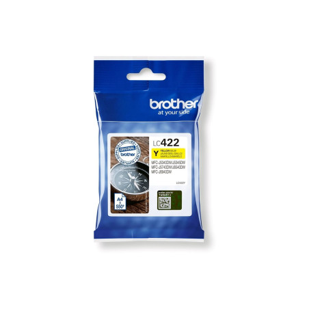 Brother LC422Y - Amarillo - original - cartucho de tinta - para Brothe