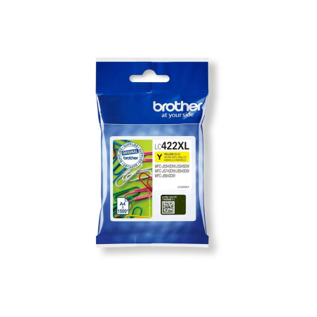 Cartucho de Tinta Original Brother LC-422 XL Alta Capacidad/ Amarillo