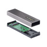 StarTech.com USB-C 10Gbps to M.2 NVMe or M.2 SATA SSD Enclosure, Tool-