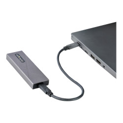 StarTech.com USB-C 10Gbps to M.2 NVMe or M.2 SATA SSD Enclosure, Tool-