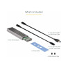 StarTech.com USB-C 10Gbps to M.2 NVMe or M.2 SATA SSD Enclosure, Tool-