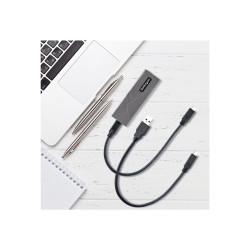 StarTech.com USB-C 10Gbps to M.2 NVMe or M.2 SATA SSD Enclosure, Tool-