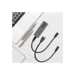 StarTech.com USB-C 10Gbps to M.2 NVMe or M.2 SATA SSD Enclosure, Tool-