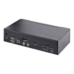 2 Port USB C Dp Kvm Switch - 4K 60HZ 3.5MM And USB Audio | APLIUM