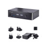 2 Port USB C Dp Kvm Switch - 4K 60HZ 3.5MM And USB Audio | APLIUM