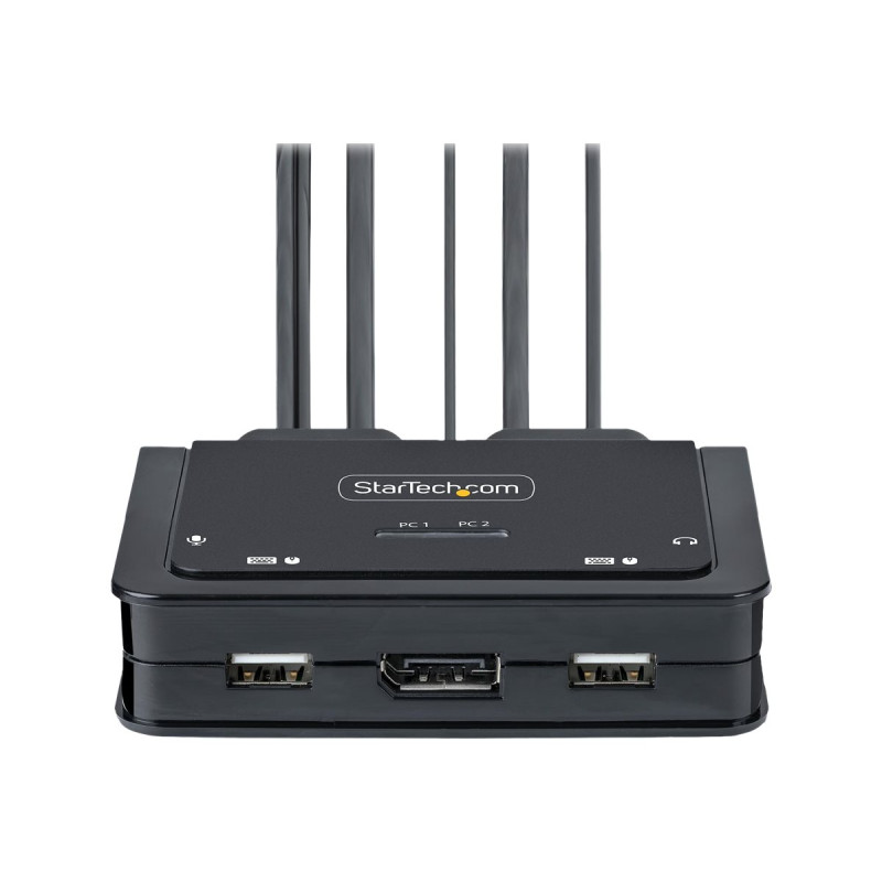 StarTech.com Cable Switch KVM USB-C de 2 Puertos - Salida DP 4K 60Hz -