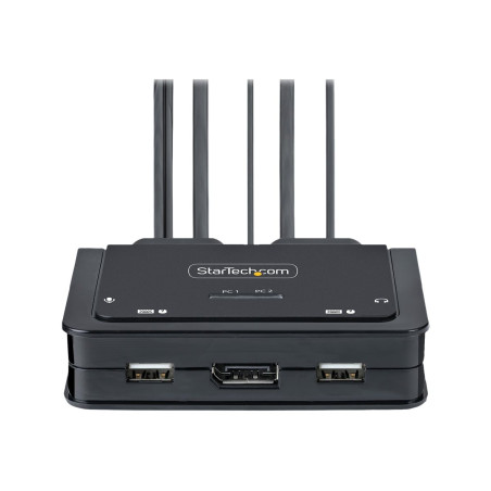 StarTech.com Cable Switch KVM USB-C de 2 Puertos - Salida DP 4K 60Hz -