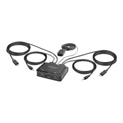 StarTech.com Cable Switch KVM USB-C de 2 Puertos - Salida DP 4K 60Hz -