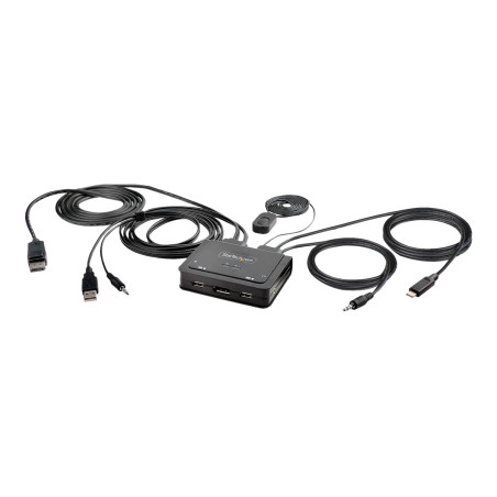 Cable Switch Kvm Hbrido Usb-c 2 Puertos - Displayport 4K60 | APLIUM