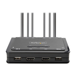 StarTech.com Switch KVM de Cable HDMI de 2 Puertos - 4K 60Hz - Conmuta