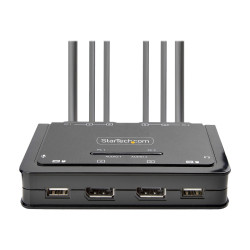 StarTech.com 2-Port Dual-Monitor DisplayPort Cable KVM Switch, 4K 60Hz