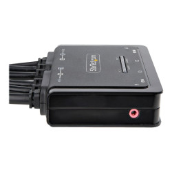 StarTech.com 2-Port Dual-Monitor DisplayPort Cable KVM Switch, 4K 60Hz
