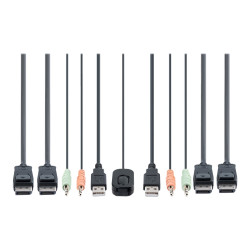 StarTech.com 2-Port Dual-Monitor DisplayPort Cable KVM Switch, 4K 60Hz