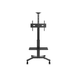 Carro de soporte de piso para pantallas - ajuste de altura para una pe