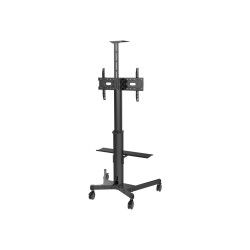 Carro de soporte de piso para pantallas - ajuste de altura para una pe