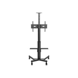 Carro de soporte de piso para pantallas - ajuste de altura para una pe