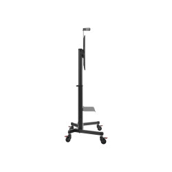 Carro de soporte de piso para pantalla - ajuste de altura para una per