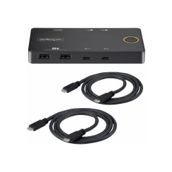 StarTech.com Switch KVM USB-C de 2 Puertos - HDMI 4K60 - PD Doble de P