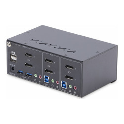 StarTech.com Switch KVM de 2 Puertos DisplayPort para 2 Monitores 4K60
