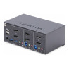 StarTech.com Switch KVM de 2 Puertos DisplayPort para 2 Monitores 4K60