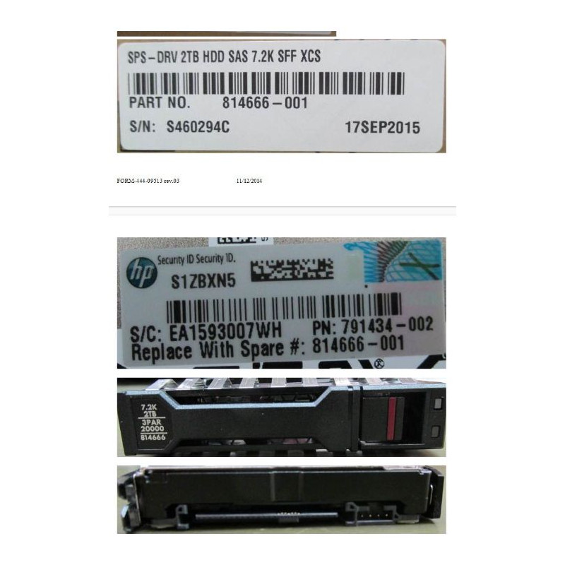 DRV 2TB HDD SAS 7.2K SFF XCS