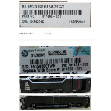 DRV 2TB HDD SAS 7.2K SFF XCS