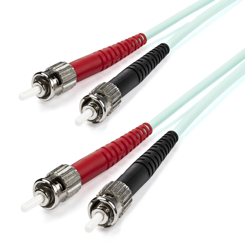 1m 10 Gb Aqua Fiber Patch Cable ST/ST